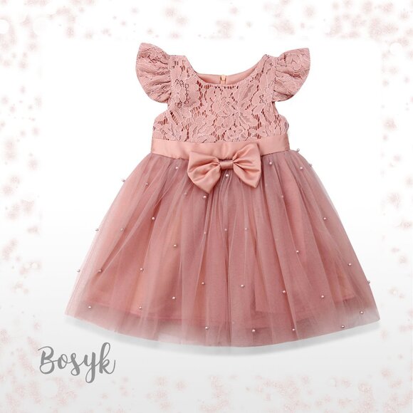 Lily Dress - Dusty Blush - Dress for Girls - Elegant Dress for Girls - Dresses - Picture 2 of 4